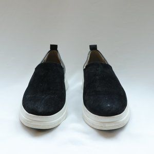 Slip-On Leather Platform Sneakers